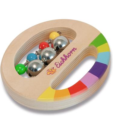 Eichhorn 2-Piece Music Set - Colorful Wooden Instruments with Bells & Stick Ideal for Kids 1 Year & Up - International Shipping Available - Buy Online on SooperMarket.com