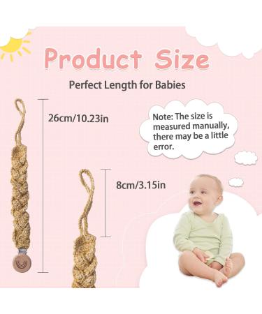 Symbolife Pacifier Clip Macrame Braided Baby Pacifier Clips Boho Handmade Pacifier Strap Wooden Paci Clip Toy Straps Neutral Pacifier Clips 3 Pack Mixed 3 - Buy Online on SooperMarket.com