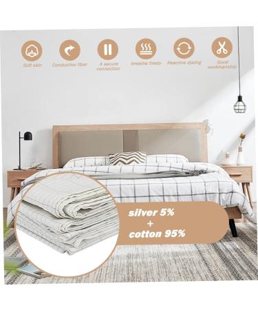 Grounding Mat Silver Conductive Earth Mat with 180inch Grounding Wire Grounding Sheet Foldable Earth Sheets Breathable Grounding Bed Sheet 28 * 52inch - Buy Online on SooperMarket.com