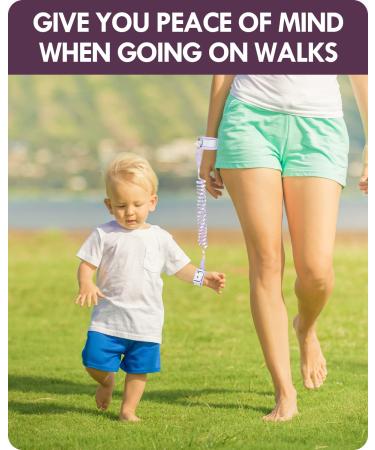 LilKisThk Child Leash Backpack 2 Pack - Toddler Safety Harness with Key Lock - Baby Anti Lost Wrist Links - Blue+Purple - Buy Online on SooperMarket.com