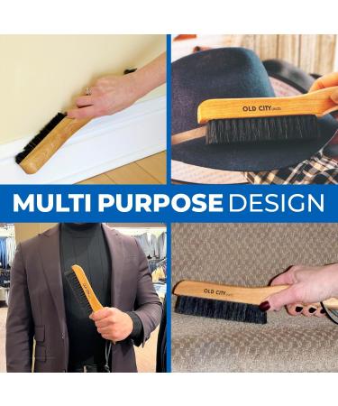 100% Boar Bristle Clothes Brush - Lint Remover for Suits Suede & Upholstery | USA Shipping - Buy Online on SooperMarket.com