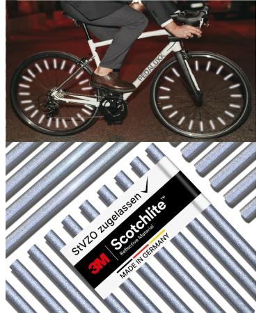 PEDALUXX spoke reflectors 72 pieces suitable for 1 bicycle according to StVZO with ORIGINAL 3M -Scotchlite reflective material