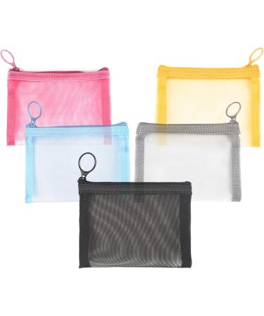 Patu Mini Zipper Mesh Bags Size S / A7 5 Pieces - Beauty Makeup Lipstick Organizer & Travel Kit Pouch - Buy Online on SooperMarket.com
