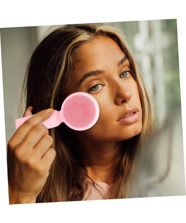 Gogogmee Silicone Face Brush Silicone Face Scrubber Silicone Facial Scrubber Facial Cleansing Brush Face Scrubber Face Scrubbers Silicone Brush for Face Facial Exfoliator Brush Facial Brush 11x5cm Pink - Buy Online on SooperMarket.com