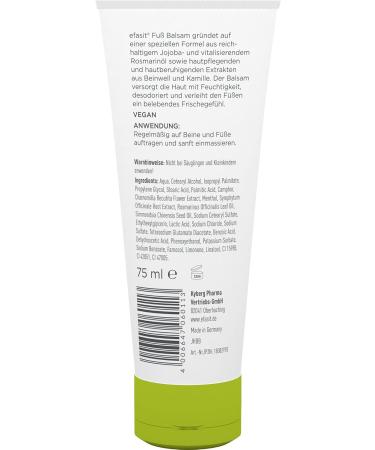 Efasit Foot Balm 75ml | Rich Moisturizer for Dry Feet with Jojoba & Rosemary Oil | Nourishing Care for Healthy Feet - Buy Online on SooperMarket.com