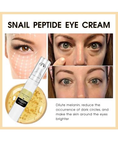 Snail Peptide Eye Cream with Snail Mucin + Niacinamide Eye Serum Roller Snail Eye Cream for Dark Circles and Puffy Eyes Under Eye Cream Anti Aging Anti Wrinkle Fine Lines Korean Skin Care - Buy Online on SooperMarket.com