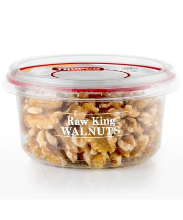 Tropgo Raw King Walnuts - Whole Food Unsalted Nuts in a Resealable and Recyclable Tub - High Protein and Fibre Rich Vegan Snack - Ideal Healthy Vegan Keto Snack for all Ages (120G)