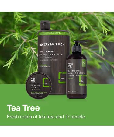 Every Man Jack 2-in-1 Thickening Shampoo + Conditioner - Coconut, Aloe, Tea Tree - 24oz - Natural Ingredients, No Harmful Chemicals - Buy Online on SooperMarket.com