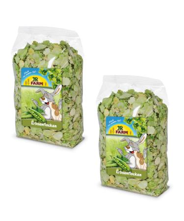 Jr farm pea flakes |Double pack |2 x 200 g |Snack for all rodents and dwarf rabbits |Gentle pre -cooked and easy to digest |Particularly rich in A and C vitamins