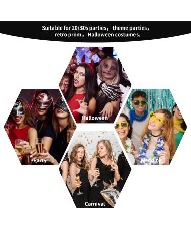 WLLHYF Feather Headwear Feather Headband Flapper Headpiece Head Wear Fashion Soft and Comfortable Hair Bows Hair 1920s Accessories for Kids Girls Party Decoration (Silver Tassel Black Feather) - Buy Online on SooperMarket.com