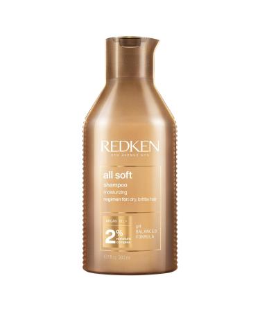 Redken |Hair shampoo for dry and brittle hair enlivened and hydrated with omega-6 and argan oil all soft shampoo 300 ml (1 Pack)