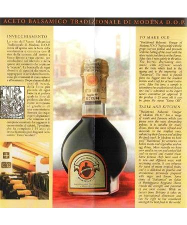 Tradizional Balsamic Vinegar of Modena PDO - 25 Years Old + Tic doser + Recipes Book- Acetaia Malpighi  - Buy Online on SooperMarket.com