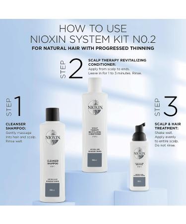 Nioxin System 2 Shampoo & Conditioner Prepack for Natural Treated Hair - 33.8 fl oz - Progressed Thinning - With Pumps - Buy Online on SooperMarket.com