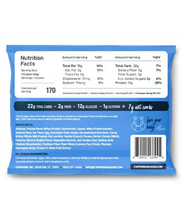 ChipMonk Baking High Protein Cookies Variety Pack - Low Carb & Gluten-Free Snack - Buy Online on SooperMarket.com