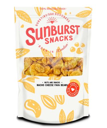 Sunburst Snacks Roasted Fava Beans Nacho Cheese Flavour High Protein Gluten Free Snack 1 KG Nacho Cheese 1 kg (Pack of 1)