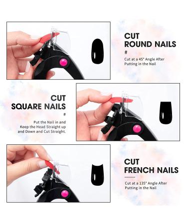 AORAEM Black Adjustable Nail Clipper for Manicure and Pedicure - False Nail Cutter Tool for Artificial Nails - Buy Online on SooperMarket.com