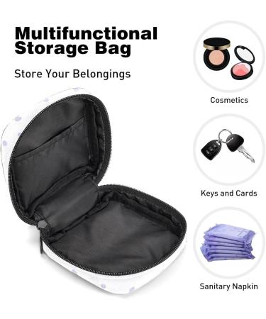 Polka Dot Sanitary Napkin Storage Bag - Period Pouch for Women & Teens | Lilac | Multi-Colored - 1Pc - Buy Online on SooperMarket.com