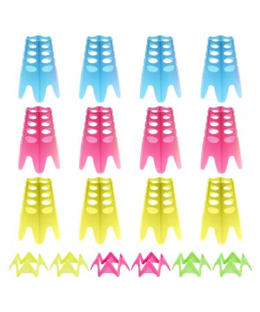 EROMAP Golf Simulator Tees, 18 Pcs Indoor Golf Tees Golf Mat Tees Plastic Golf Tees Practice Golf Tees Perfect for Turf and Driving Range Winter Golf Tees, Tall + Short Yellow, Green and Pink