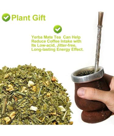 Plant Gift Lemon Yerba Mate Tea Oganic Fruit Herbal Tea All Natural Flavors Loose Apple Pineapple Non GMO Vegan Tea Bags Into Iced Tea & Hot Tea 70G/2.5oz - Buy Online on SooperMarket.com