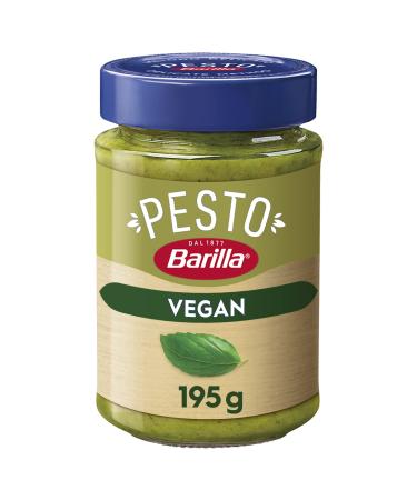 Barilla Pesto Basilico Vegan 12x195g |Gluten-free Italian pasta sauce with basil and cashew nuts vegetarian pasta sauce green pesto basil 195 g (12 Pack)