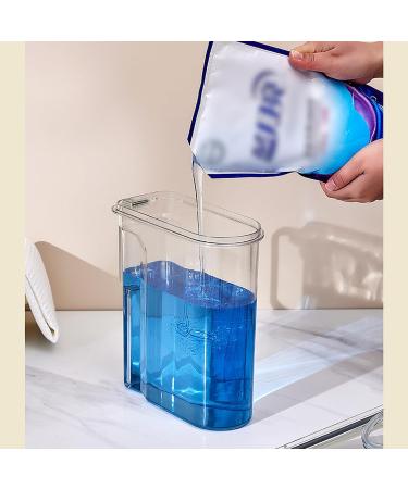 Laundry Detergent Dispenser 2.7L Washing Powder Storage Clear Liquid Laundry Detergent Container Storage Box with Measuring Cup Washing Powder Softener Dispenser Lotion Package Container - Buy Online on SooperMarket.com