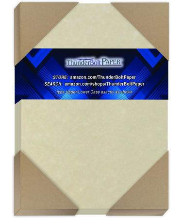 100 Natural Parchment 65lb Cover Paper Sheets 5.5 X 8.5 (5.5X8.5 Inches) Half Letter | Statement Size - Printable Old Parchment Semblance 5.5x8.5   100 Sheets