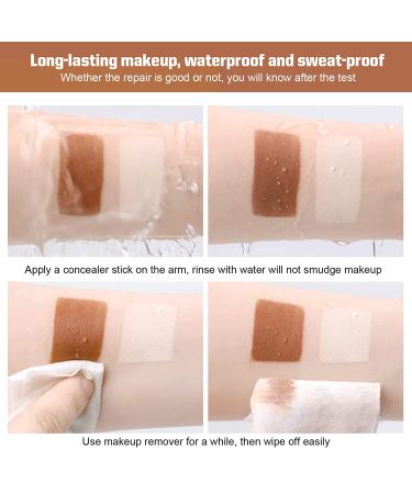 ONLYOILY 2 Pcs Contour & Highlighter Stick Set with Brush | Longwear Foundation & Bronzer | Smooth & Easy Blending Face Makeup - Buy Online on SooperMarket.com