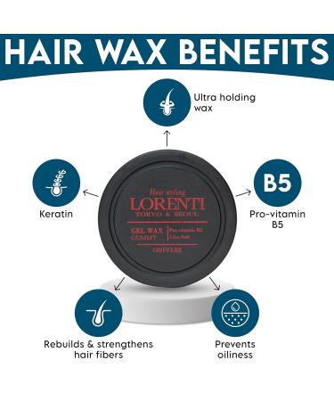 Lorenti Men Hair Styling Wax - Pro-Vitamin B5 Gummy & Ultra Hold - 150ml (5.07oz) - Best International Shipping - Buy Online on SooperMarket.com