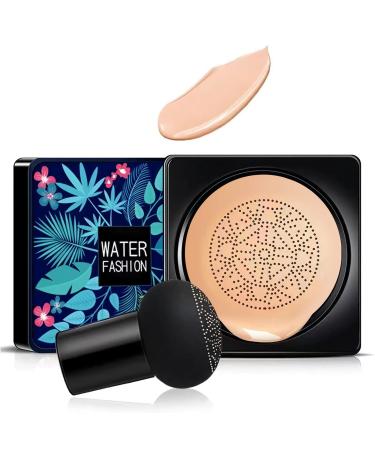 Sumeitang Mushroom Air Cushion CC Cream Liquid Foundation Makeup Lasting Moisturizing BB Cream Concealer Cushion Even Skin Tone Makeup Base Primer Easy to Apply for Dry Skin(Natural)