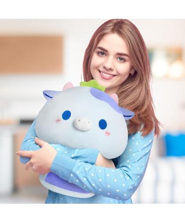 Mewaii 14'' Soft Painted Blueberry Cow Mushroom Pillow Stuffed Animal Plush - Cuddly Kids Plushie Toy 14 Inch - Buy Online on SooperMarket.com