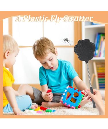 Fly Swatter for Indoors Extendable Fly Swatter 3Pcs Fly Swatter Manual Paw-Shaped Flyswatter Heavy Duty Fine Mesh PP Stainless Steel Fly Swatter for Indoors - Buy Online on SooperMarket.com