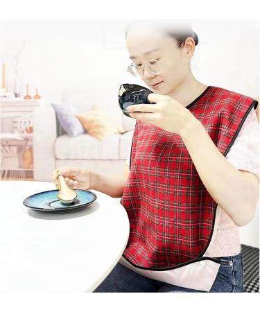 Adult Bib Reusable Washable Clothing Protector Waterproof Extra Long Bibs for Men Women Black Blue - Buy Online on SooperMarket.com