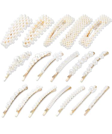 Elegant Handmade 18 Pcs Pearl Hair Clips for Women and Girls - Perfect Fashion Accessories for Party, Wedding, and Daily Wear - Buy Online on SooperMarket.com