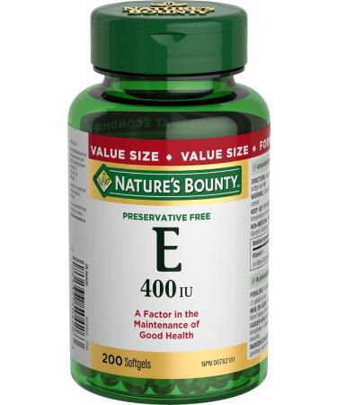 Nature's Bounty Omega 3 6 9 Fish Oil 1200mg Pills Supplement & Vitamin E Pills And Supplement Helps Maintain Health 400Iu 200 Softgels Supplement + Vitamin E Pills - Buy Online on SooperMarket.com