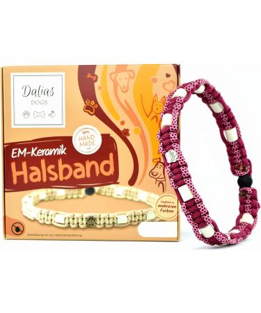 EM ceramic collar for dogs & cats - made to measure EM band original US paracord (41-50 cm raspberry) 41-50 cm raspberry