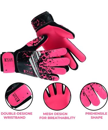 EFAH Sports Soccer Goalkeeper Gloves for Boys | Size 6 | Ages 13-15 | Great Grip & Comfort | Pink - Buy Online on SooperMarket.com