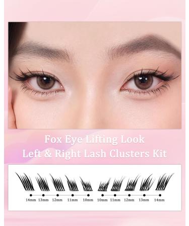 Outopen Manga Lash Clusters Fox Eye Lashes - DIY Lash Extension Kit with C Curl Natural Wispy Fairy Lashes Bond & Seal Tweezers | Shop Internationally - Buy Online on SooperMarket.com
