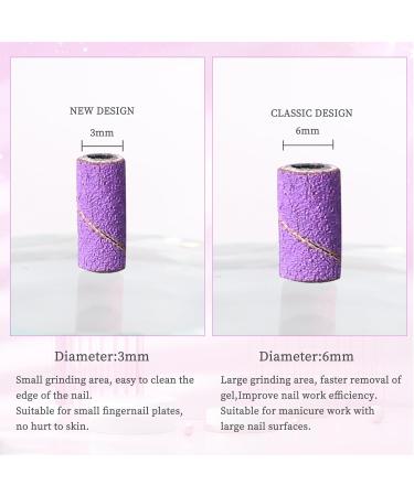 Small Sanding Bands for Nail Drill - 100Pcs 180 Grit Mini Sanding Bands with 3.1mm Mandrel Bits for Acrylic & Gel Manicures (Purple - Buy Online on SooperMarket.com