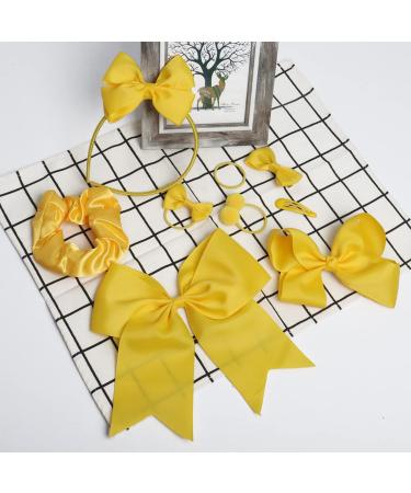 45Pcs Yellow School Girls Hair Accessories Kit - Bow Headband, Clips, Ponytail Holder - Birthday Gift Set for Girls - Buy Online on SooperMarket.com