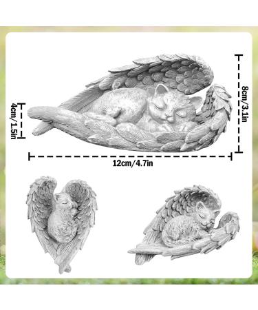 Cat Memorial Statue Angel Wings Ornament Cat Angel Statue Commemorative Stone Statue for Cat Cat Memorial Gifts Resin Pet Memorial Stone Angel Wings Figurine to Honor Cherished Pets - Buy Online on SooperMarket.com
