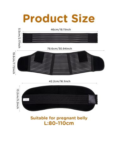 Pregnancy Support Belt Black - Maternity Belt for Birth Preparation & Back Pelvic Relief - Buy Online on SooperMarket.com