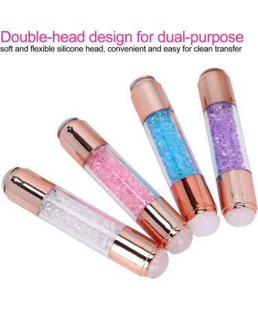 4-Piece Nail Stamper Set with Silicone Stamp Pens for Manicure Art - Double Ended Design with Nail Seal Plate for Home and Salon Use - Buy Online on SooperMarket.com