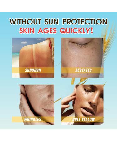 Sunscreen SPF 50+ Sun Cream with Rice + Probiotics Moisturizing Suncream Sun Lotion for Face Body UVA&UVB Protetion Refreshing Non-Greasy No White Cast with Rice Extracts 2 * 50ml 1 - Buy Online on SooperMarket.com