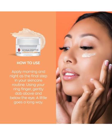 Hanalei Kona Peptide Eye Cream - Minimize Wrinkles & Puffiness | Hawaiian Botanicals, Caffeine, Peptides | Made in USA, Cruelty-Free & Vegan (0.5 oz) - Buy Online on SooperMarket.com