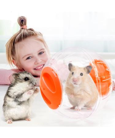 2 Pieces Hamster Ball 12cm Small Animals Dwarf Hamster Ball Transparent Spinning Running Wheel Small Animals Cage Accessories (Red + Yellow) - Buy Online on SooperMarket.com
