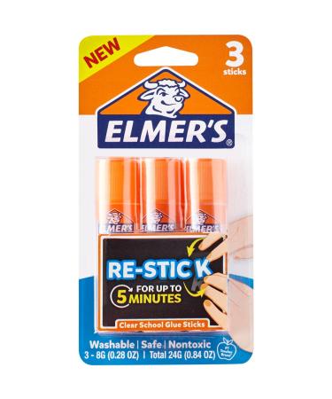 Elmer's Disappearing Purple School Glue Stick Standard Stick 3 Count