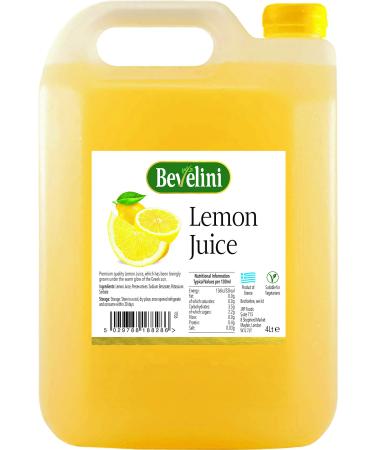 Bevelini Lemon Juice 4 Litre 4 l (Pack of 1)