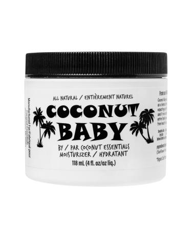 Coconut Essentials | COCONUT BABY Oil for Hair & Skin - All Natural Moisturizer - Unscented baby oil Massage Sensitive Skin Healthy Hair with Sunflower and Grapeseed oils - 4fl oz