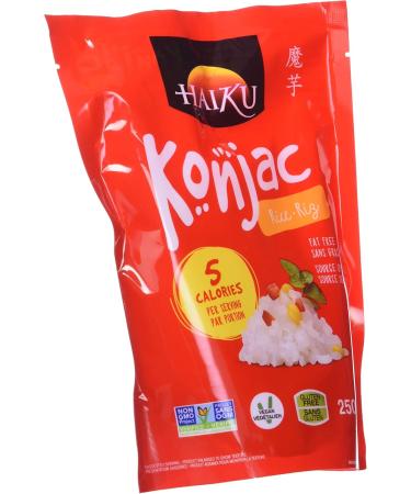 Konjac Rice Haiku Vegan Healthy Alternative Low Calorie Gluten Free High Fiber 250 g (Pack of 6) - Buy Online on SooperMarket.com