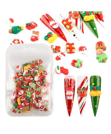 Resin Ornaments For Art 1Bag Christmas In Various Designs Nails Ornaments